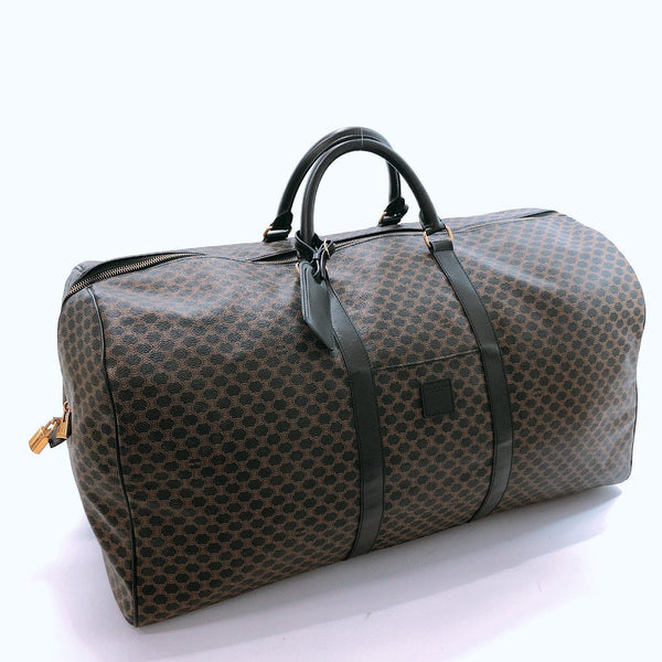 CELINE CELINE Macadam Mini Boston Bag PVC coated canvas leather