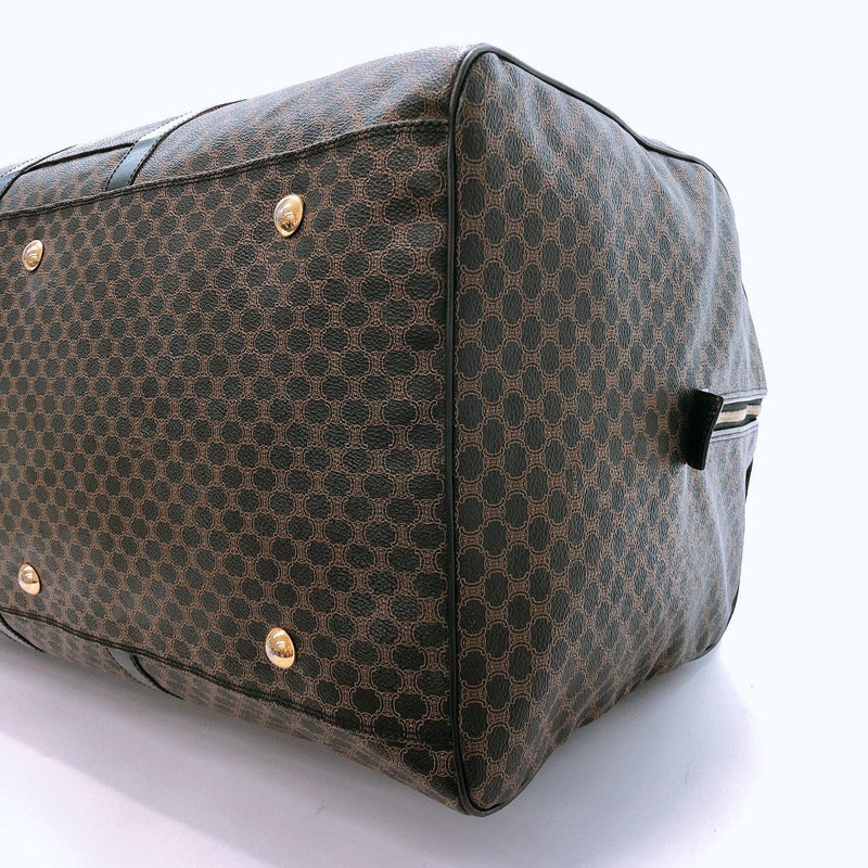 Authenticated Used Celine Boston Bag Beige Macadam M05 Handbag PVC