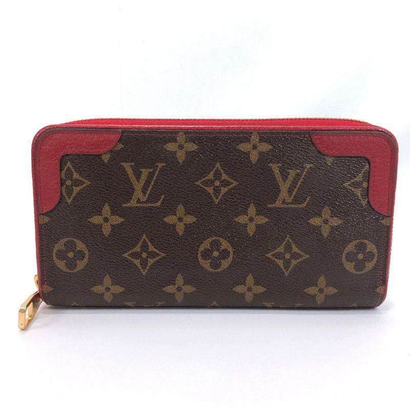 LOUIS VUITTON purse M61854 Zippy Wallet Retiro Monogram canvas Brown Red Women Used - JP-BRANDS.com