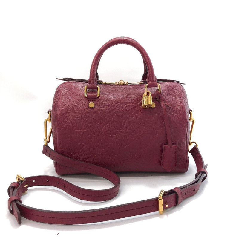 Louis Vuitton Speedy Empreinte 25 Shoulder Bag in Red Leather