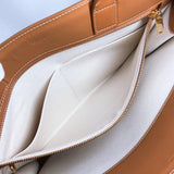 CELINE Tote Bag 190402BNZ.02NT Vertical Hippo leather/cotton Camel mens Used - JP-BRANDS.com