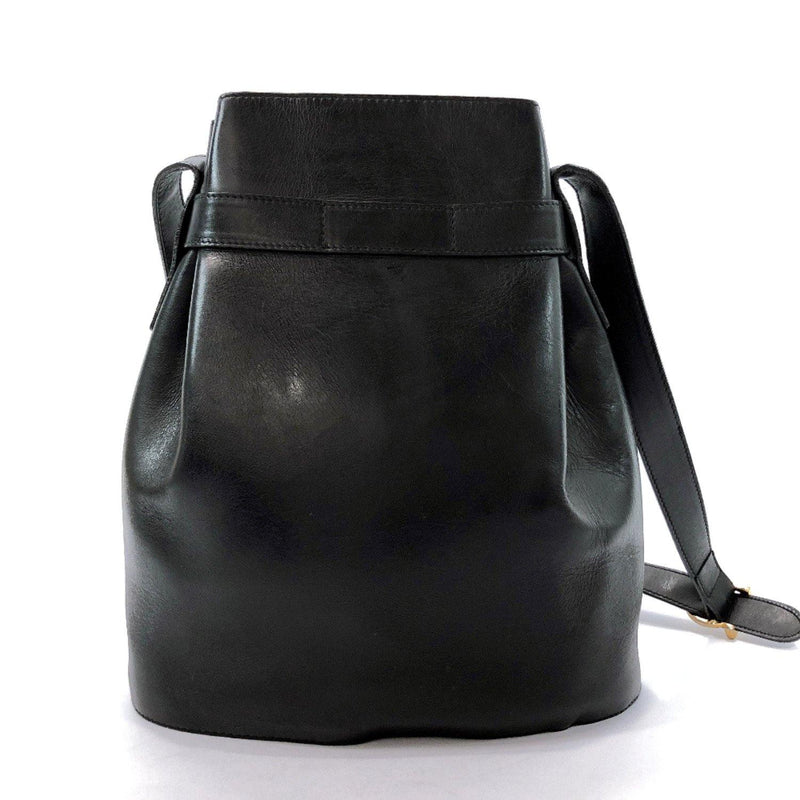 Salvatore Ferragamo Shoulder Bag AN21 Gancini Bucket type leather black gold Women Used - JP-BRANDS.com
