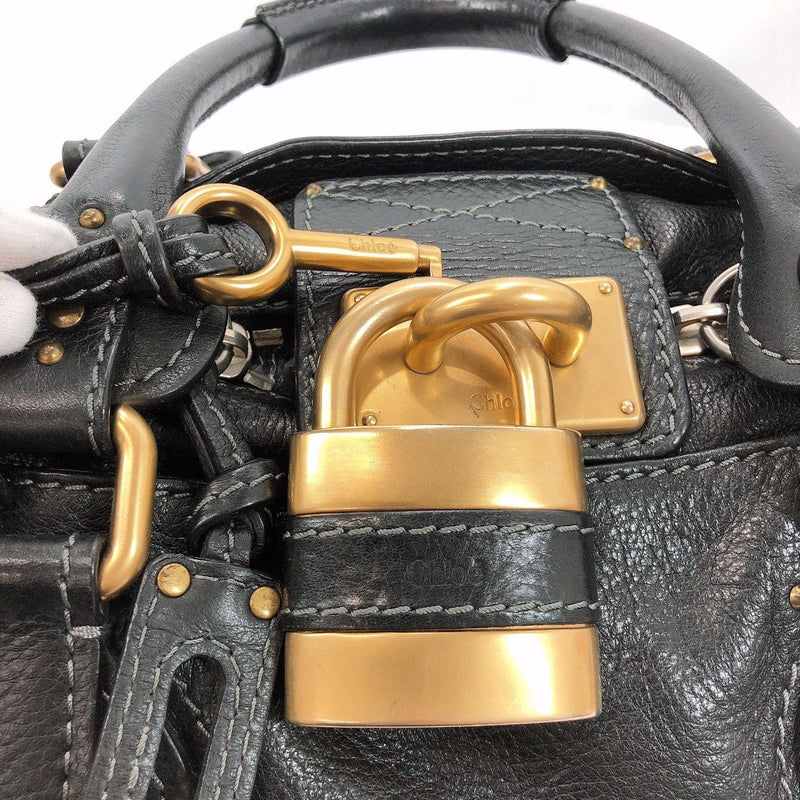 Chloe Handbag Paddington leather black Women Used - JP-BRANDS.com