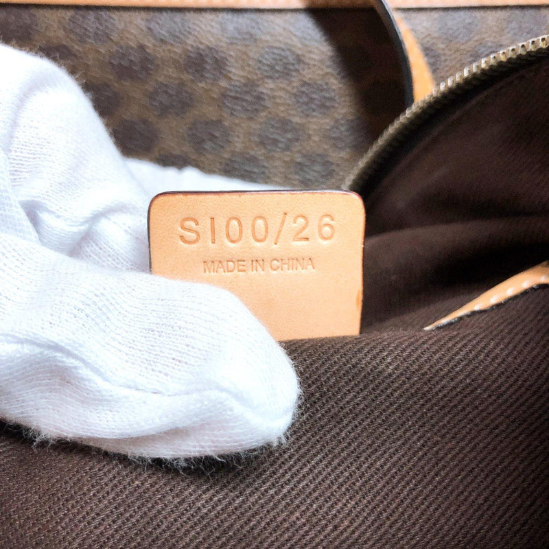 CELINE Tote Bag Macadam pattern PVC/leather Brown Women Used - JP-BRANDS.com