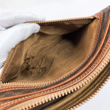 CELINE Clutch bag M07 Macadam pattern vintage PVC/Leather Brown unisex Used - JP-BRANDS.com