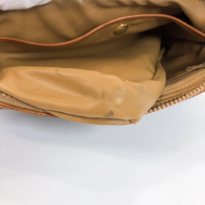 CELINE Clutch bag M07 Macadam pattern vintage PVC/Leather Brown unisex Used - JP-BRANDS.com