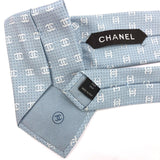 CHANEL tie silk blue mens Used - JP-BRANDS.com