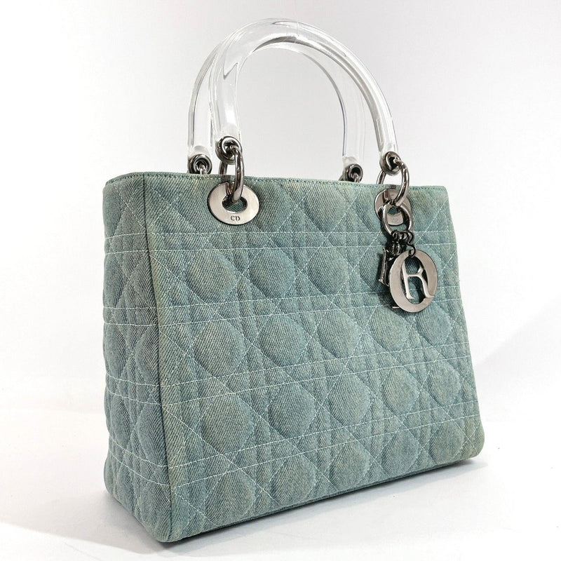 Christian Dior Handbag MA-1928 Lady Dior Canage denim blue Women Used - JP-BRANDS.com