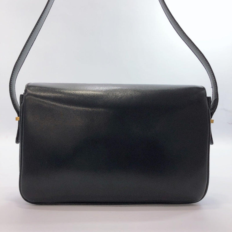 CELINE Shoulder Bag vintage leather black Gold Hardware Women Used - JP-BRANDS.com