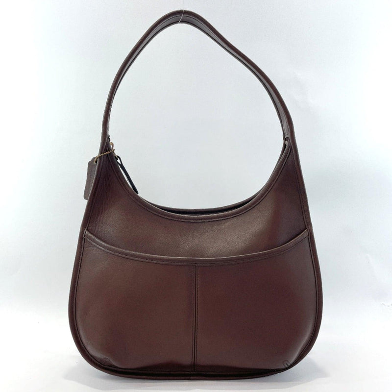 COACH Shoulder Bag 9033 Old coach leather Dark brown Women Used