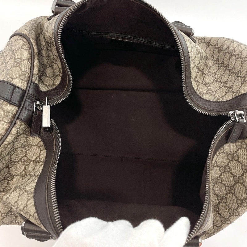 Gucci Leather Brown Leather Vintage Web Joy Boston Bag w/ Shoulder