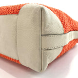 GUCCI Tote Bag 338965 Bamboo hemp/leather Orange white Women Used - JP-BRANDS.com