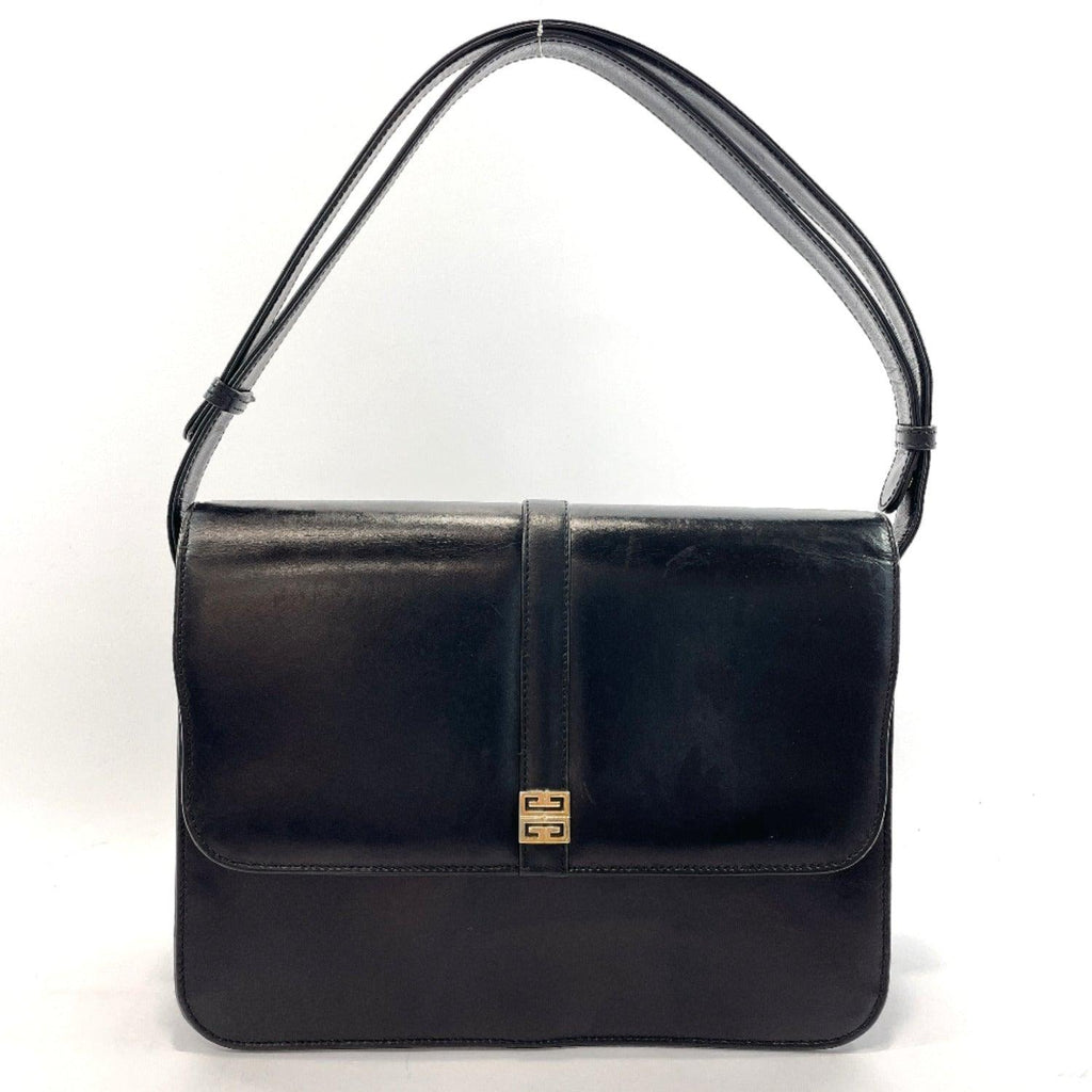 GIVENCHY Shoulder Bag vintage leather black gold Women Used – JP