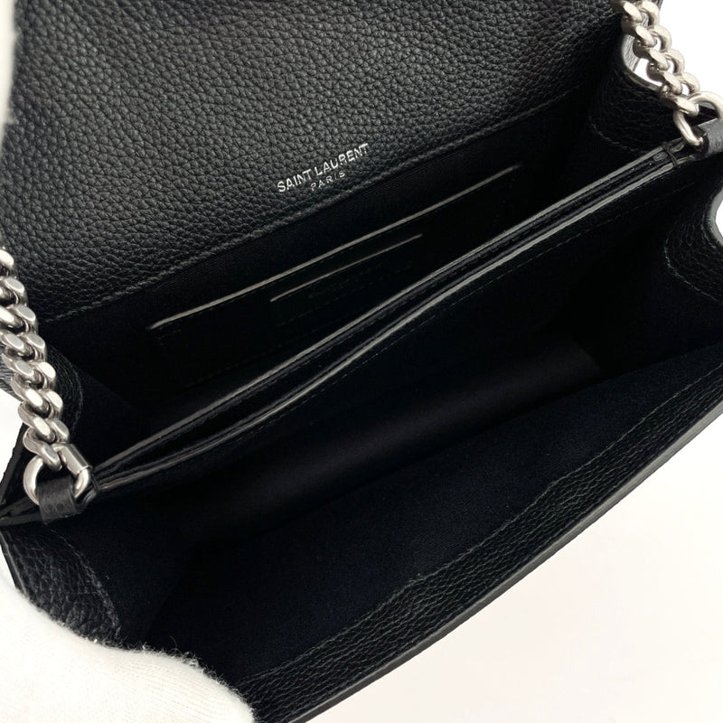SAINT LAURENT PARIS Shoulder Bag 515822  Chain bag leather Black Silver Women Used
