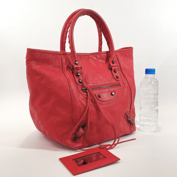 BALENCIAGA Tote Bag 228750・6480 The sunday leather Red Women Used