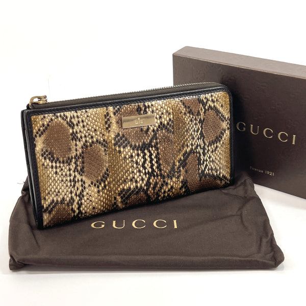 GUCCI purse 332747 L-shaped fastener Python Brown Brown Women Used