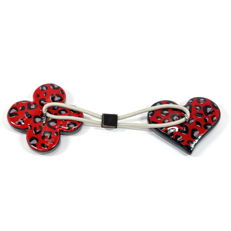 LOUIS VUITTON Other fashion goods MP0193 leopard hair elastic Cloisonne Pottery/Rubber Red Women Used