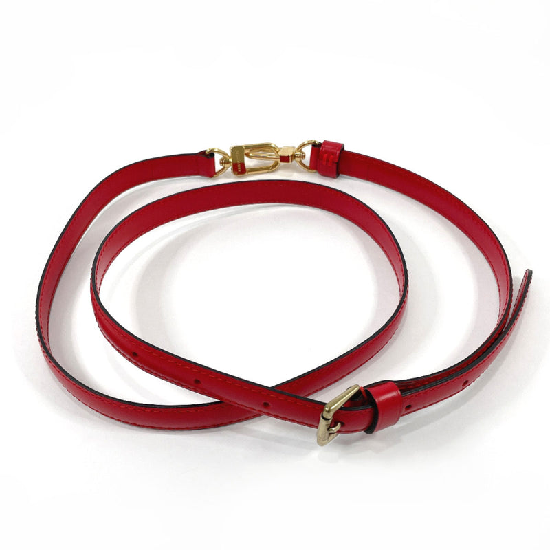 LOUIS VUITTON Shoulder strap leather Red Red unisex Used –