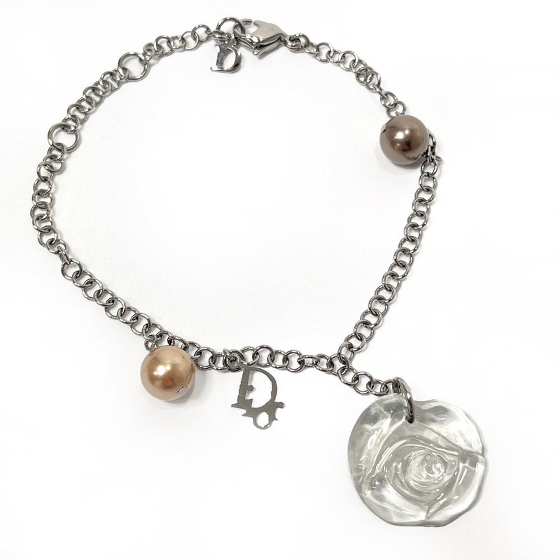 Dior bracelet Rose motif metal/ Silver Women Used