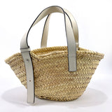 LOEWE Handbag A223S93X04 Basket bag small Raffia/leather beige beige Women Used