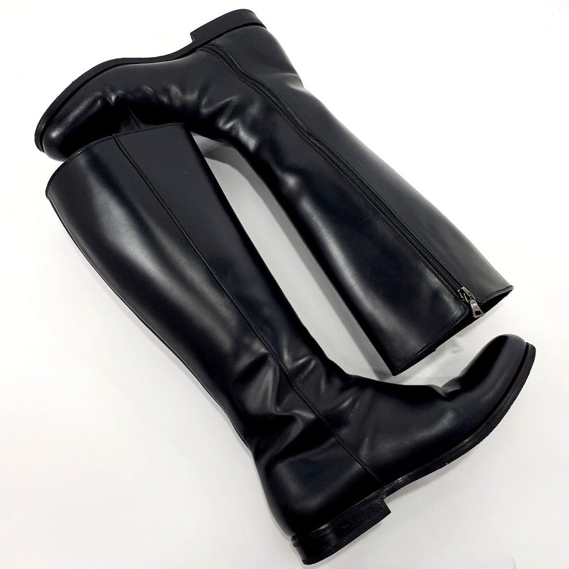 PRADA boots Knee-high boots leather Black Women Used