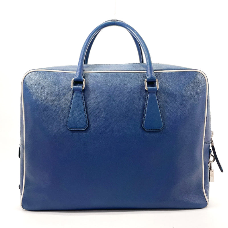 PRADA Business bag Triangle with logo leather blue mens Used – JP