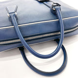 PRADA Business bag Triangle with logo leather blue mens Used