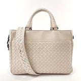 BOTTEGAVENETA Handbag Intrecciato 2WAY leather white Women Used