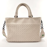 BOTTEGAVENETA Handbag Intrecciato 2WAY leather white Women Used