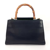 GUCCI Handbag 459076 Bamboo Nim Fair leather Black Women Used