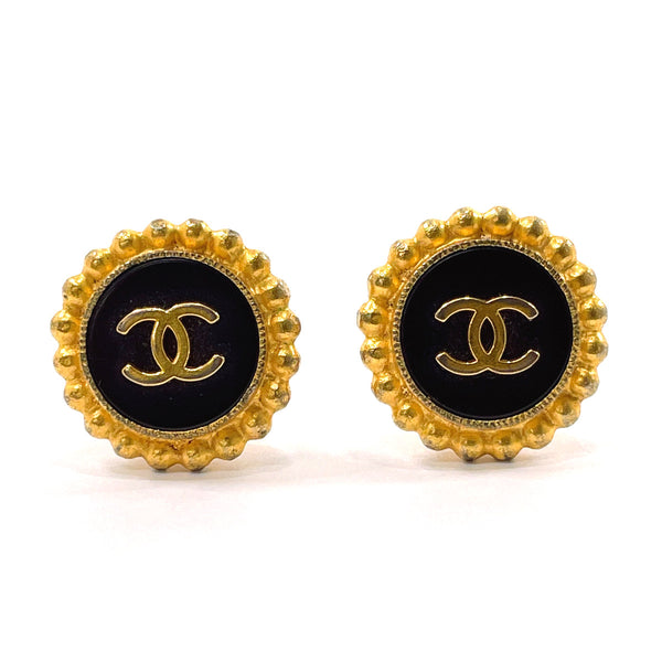 CHANEL Earring COCO Mark Gold Plated gold gold 94 P Women Used