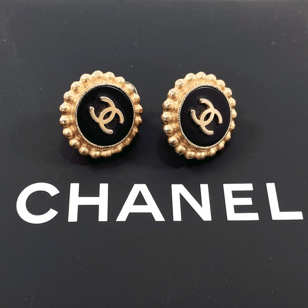 CHANEL Earring COCO Mark Gold Plated gold gold 94 P Women Used