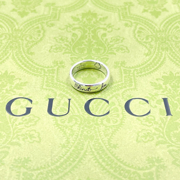 GUCCI Ring Blind for Love Silver925 #10(JP Size) Silver Women Used