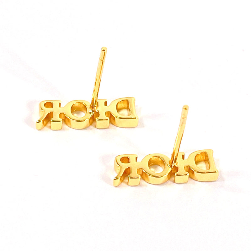 Dior earring logo metal/Fake pearl/Stone gold Women Used