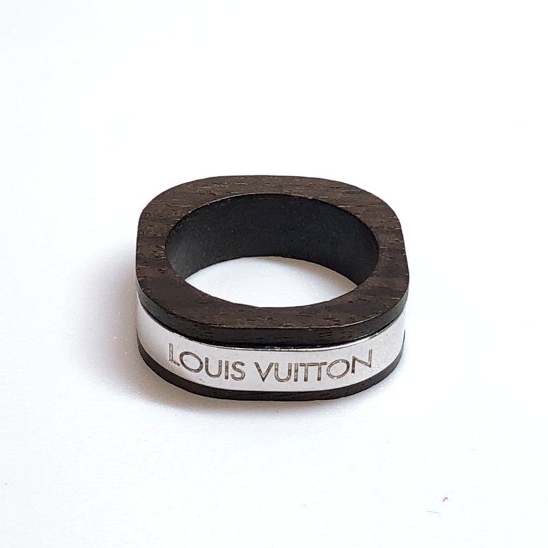 LOUIS VUITTON Ring M65338 Berg Boa et Metal metal/Wood 14 Brown Silver unisex Used
