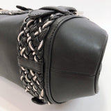 LOEWE Handbag Braided handle leather black white Women Used - JP-BRANDS.com