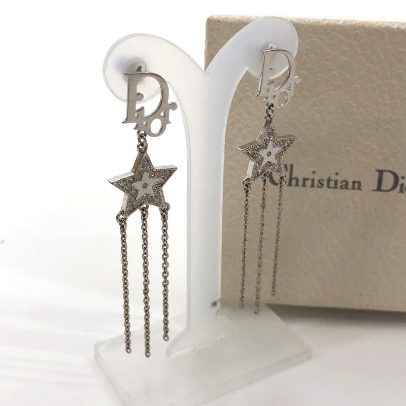 Christian Dior earring Star motif metal/Swarovski Silver Women Used - JP-BRANDS.com
