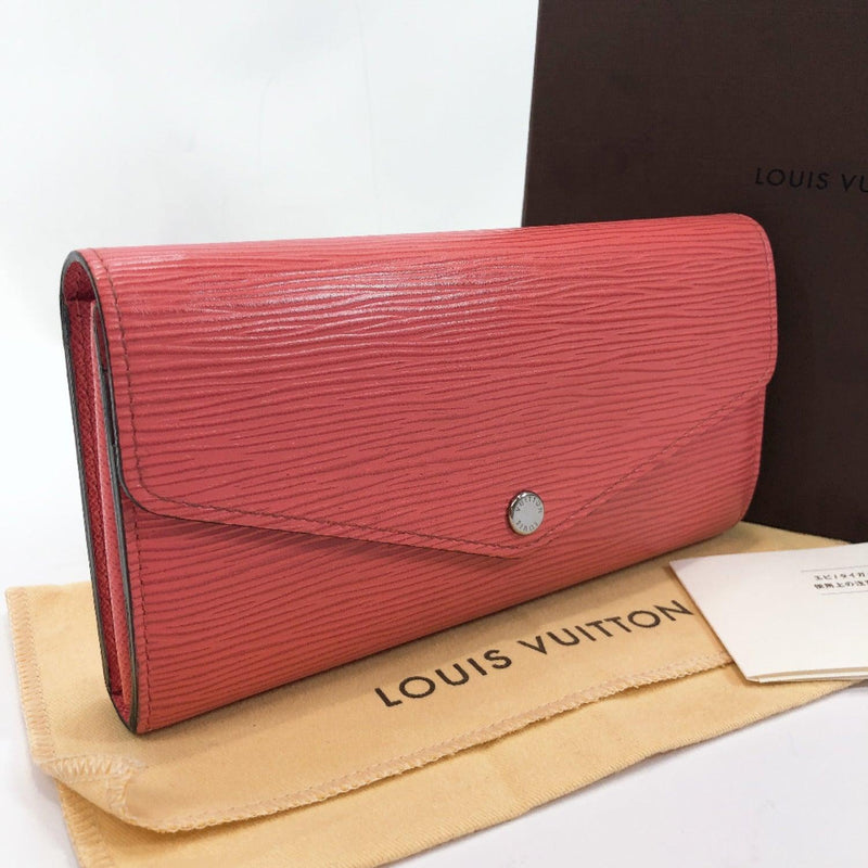 LOUIS VUITTON purse M60604 Portefeiulle Sarah Epi Leather pink Coraill –