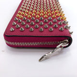 Christian Louboutin purse Panneton studs Round zip leather pink unisex Used - JP-BRANDS.com