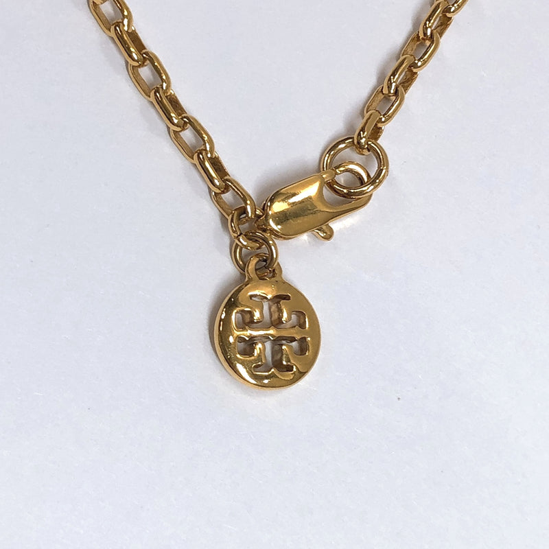 Tory Burch Necklace Shellpattern metal gold white Women New