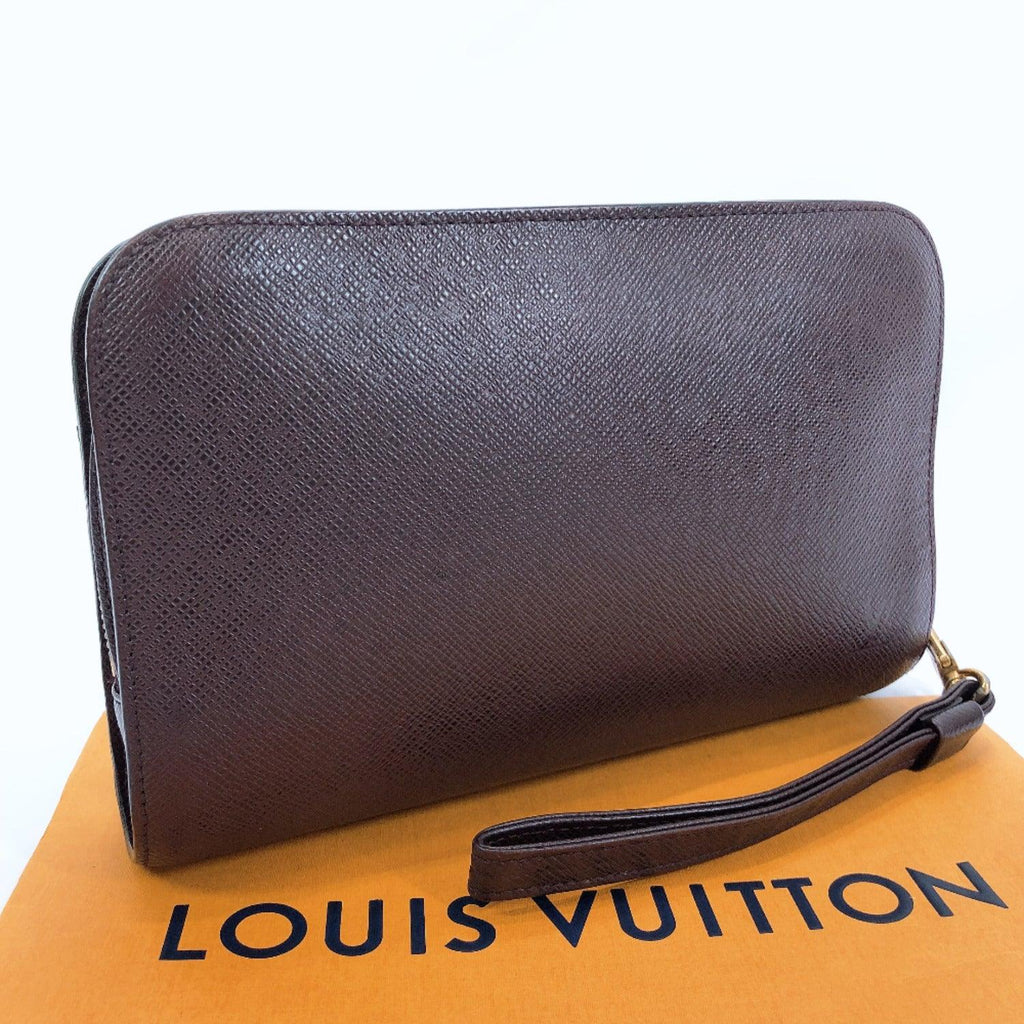 LOUIS VUITTON Clutch bag M30186 Baikal Taiga wine-red Akajou mens Used –