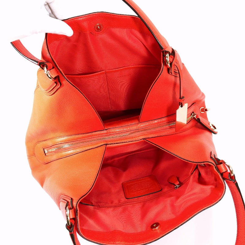 COACH Shoulder Bag F1480 leather Orange Women Used - JP-BRANDS.com