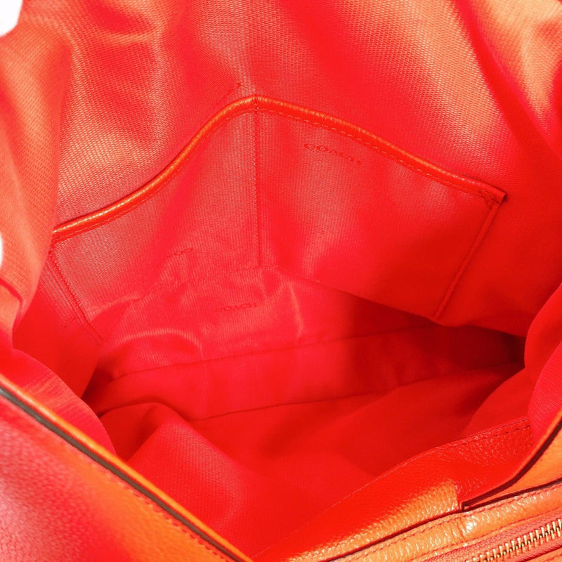 COACH Shoulder Bag F1480 leather Orange Women Used - JP-BRANDS.com