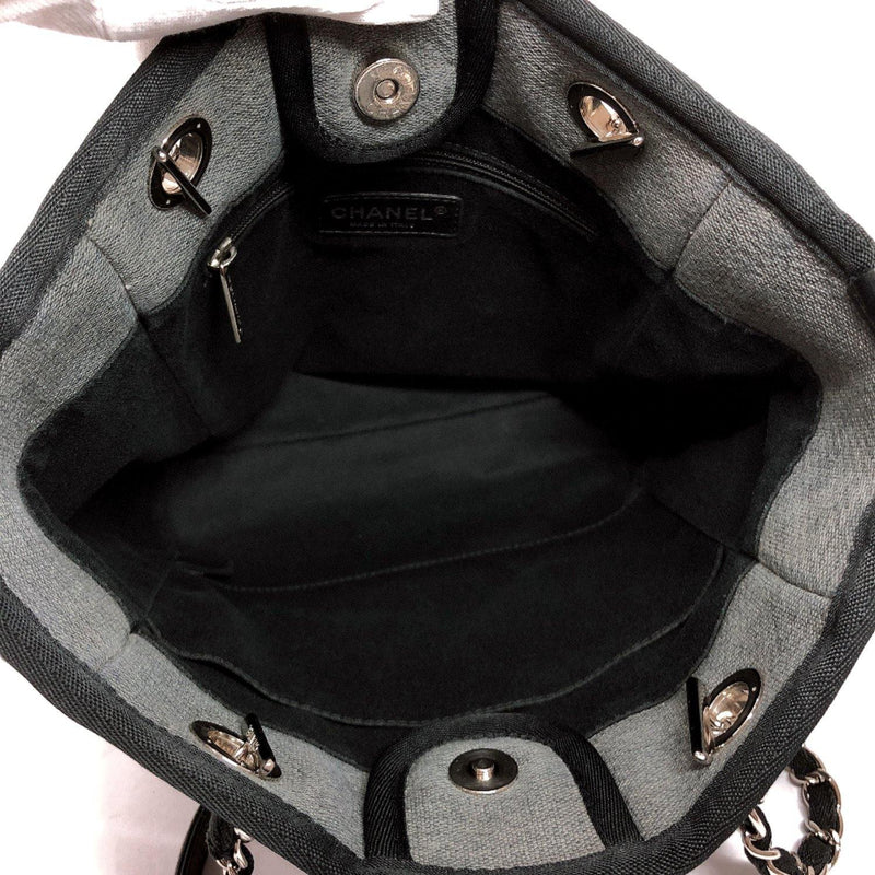 CHANEL Canvas Deauville Tote Shoper Bag Gray | 3D model