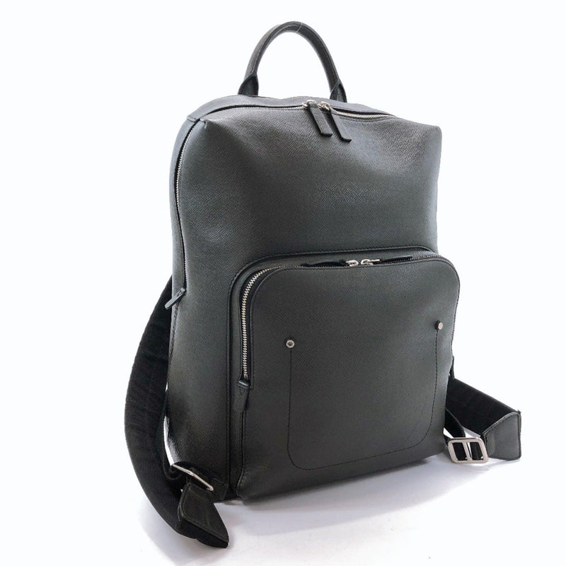 lv black leather backpack