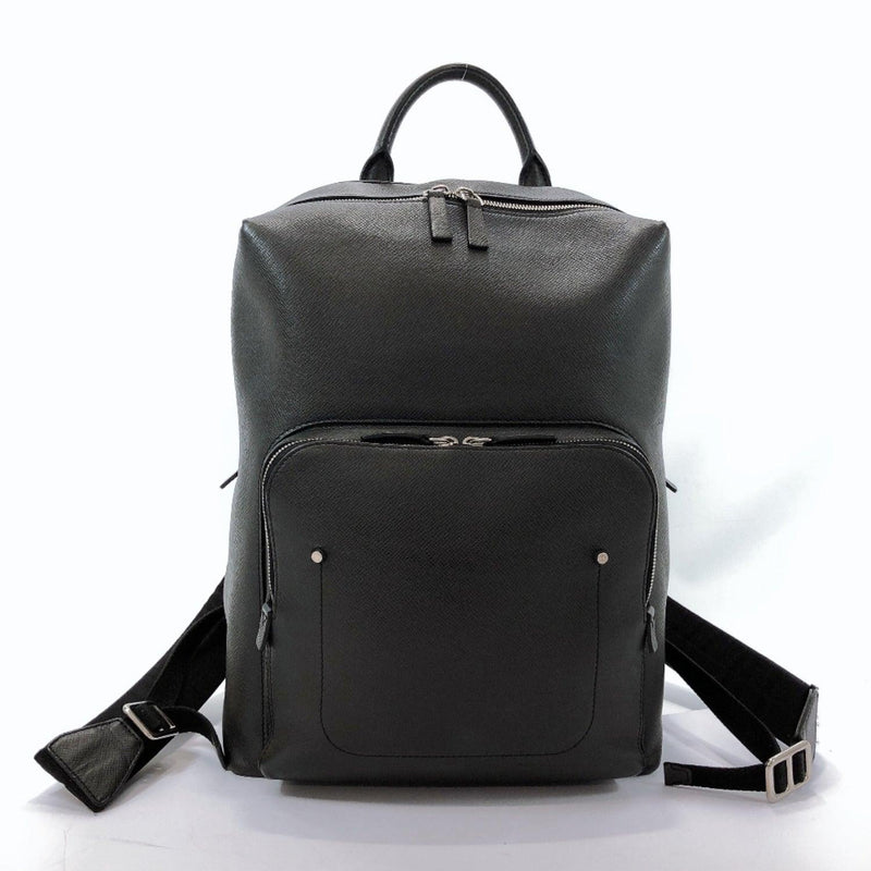louis-vuitton leather black backpack for men