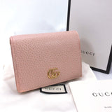GUCCI wallet 456126 GG Marmont Mini wallet Grain leather pink Women Used - JP-BRANDS.com