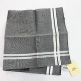 HERMES handkerchief Pocket chief cotton gray unisex New - JP-BRANDS.com