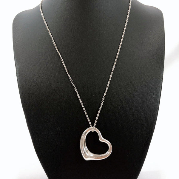 TIFFANY&Co. Necklace Open heart medium size Elsa Peretti Silver925 Silver Women Used - JP-BRANDS.com