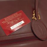 CARTIER Tote Bag G23 Must Line Vintage leather wine-red mens Used - JP-BRANDS.com